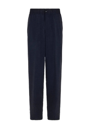 Giorgio Armani welt-pocket textured trousers - Blue