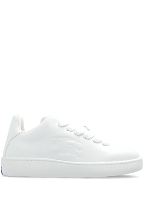 Burberry lace up round toe trainers - White