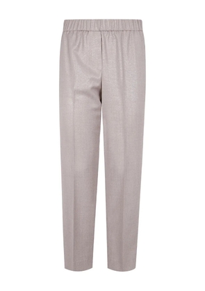 Peserico wool elasticated straight trousers - Neutrals