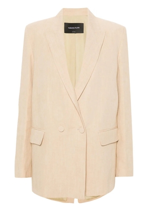 Fabiana Filippi double-breasted linen blend blazer - Neutrals