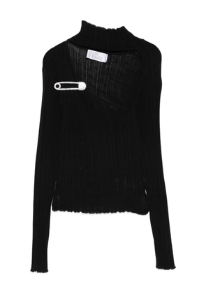 Giuseppe Di Morabito ribbed safety-pin sweater - Black