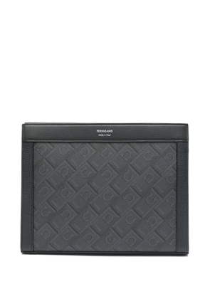 Ferragamo monogram clutch bag - Grey