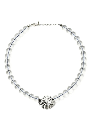 Missoma spiral-pendant beaded necklace - Silver