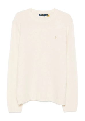 Polo Ralph Lauren logo-embroidered crew-neck sweater - White