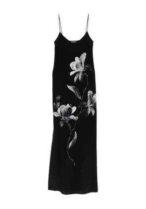 Ermanno Scervino floral silk maxi dress - Black