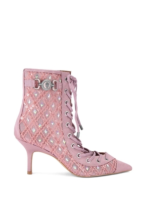 Kurt Geiger London crystal-embellished ankle boots - Pink