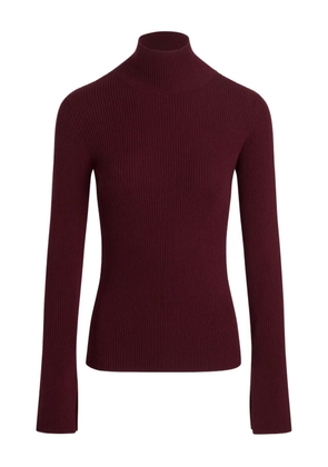 Patou ribbed high-neck jumper - Red