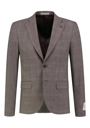 Corneliani checked pattern blazer - Brown