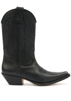 MM6 Maison Margiela Western-style panelled boots - Black