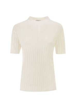 Peserico ribbed short-sleeve sweater - Neutrals