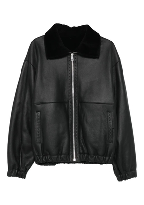FENDI leather bomber jacket - Black