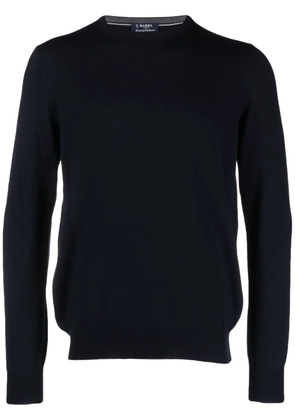 Barba crewneck wool jumper - Blue