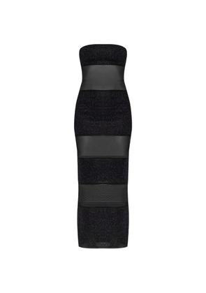 Oséree sheer-panel strapless maxi dress - Black