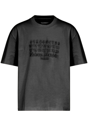 Maison Margiela logo-embroidered cotton T-shirt - Grey