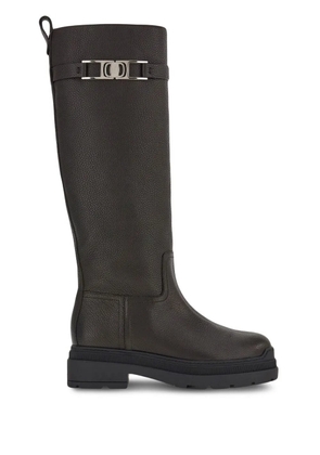 Ferragamo Vara-chain detail boots - Black