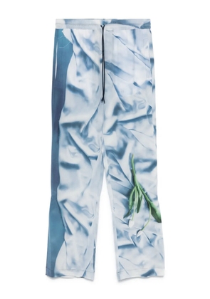 Victoria Beckham flowers satin pyjama trousers - Blue