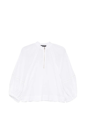 Fabiana Filippi zip balloon-sleeve blouse - White