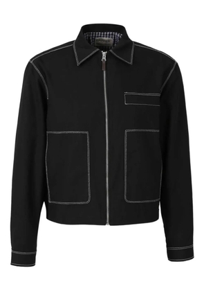 Carrer Bay contrast-stitch shirt jacket - Black