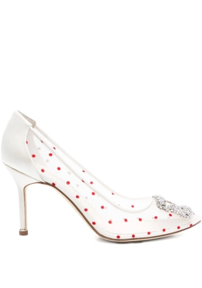 Manolo Blahnik 95mm Hansigi pumps - White