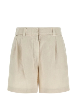 Brunello Cucinelli Monili-detail concealed-fastening shorts - Neutrals