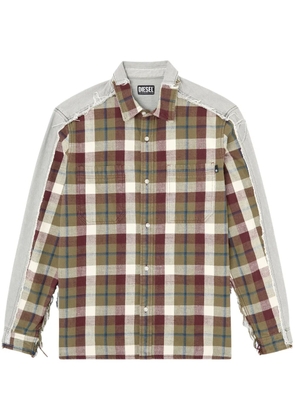 Diesel x Timberland checked shirt - Green