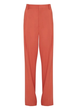Victoria Beckham pleat-detail wide-leg trousers - Orange