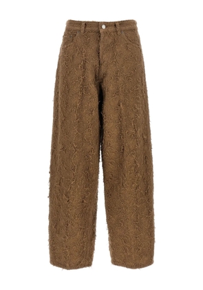 Haikure Becky fur-effect cotton jeans - Brown