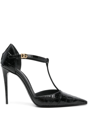 Dolce & Gabbana 105mm patent-finish pumps - Black