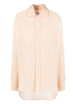 Maison Margiela four-stitch silk shirt - Neutrals