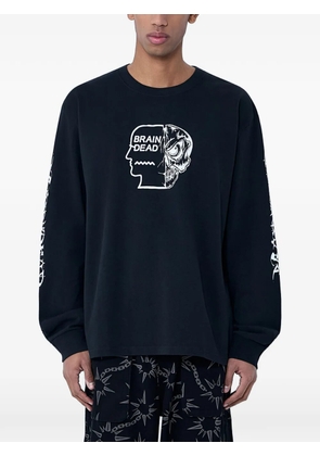 Brain Dead logo-motif long-sleeve T-shirt - Black