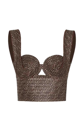 ANDRES OTALORA seam-details top - Brown