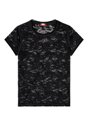 Diesel lace-embroidered t-shirt - Black