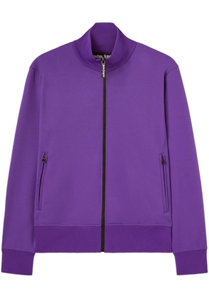 Palm Angels logo-print zip-up track jacket - Purple