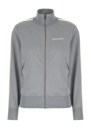 Palm Angels track-stripe zip-up sweatshirt - Grey