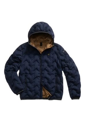 Blauer chevron-quilted hooded jacket - Blue