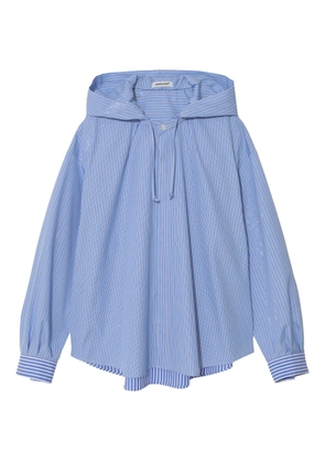 Undercover hooded striped blouse - Blue
