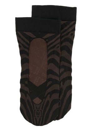 Wolford xGCDS elegant animalier socks - Black