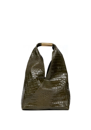 MM6 Maison Margiela crocodile-embossed shoulder bag - Green