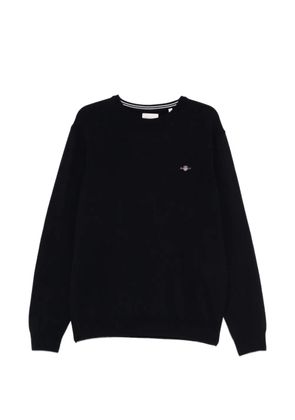 Gant logo-detail crew-neck jumper - Blue