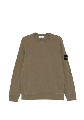 Stone Island waffle-knit patch sweatshirt - Green