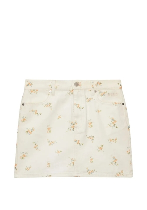MSGM floral-print mini skirt - Neutrals