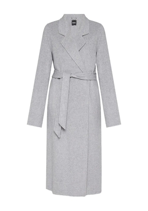 BOSS wool-blend belted jacket - Grey