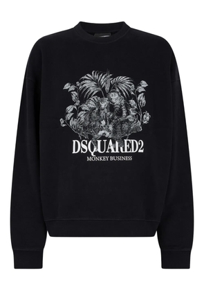 DSQUARED2 monkey business print crewneck - Black