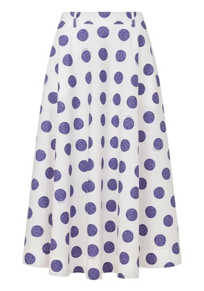 Moschino polka-dot midi skirt - White