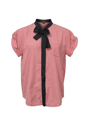 Louis Vuitton Pre-Owned check-pattern short-sleeved shirt - Red