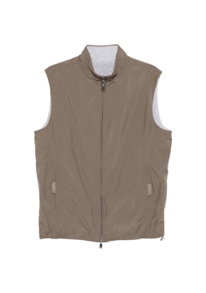Corneliani zip-up reversible gilet - Brown
