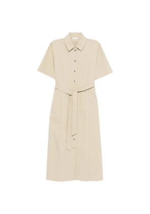 Patrizia Pepe belted shirt midi dress - Neutrals