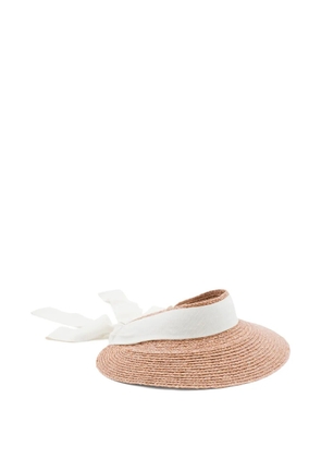 Helen Kaminski Sabina raffia ribbon visor - Neutrals