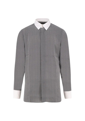 TOM FORD patterned concelad-fastening shirt - Black