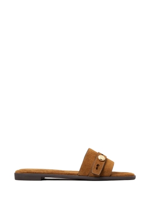 Tory Burch Romy strap button slide - Brown